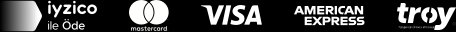 iyzico ile güvenli ödeme - Visa, Mastercard, American Express, Troy