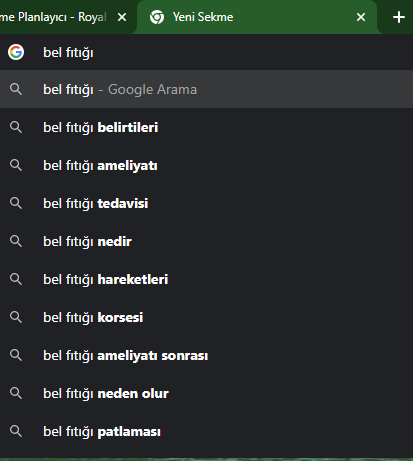 Google anahtar kelime fikirleri