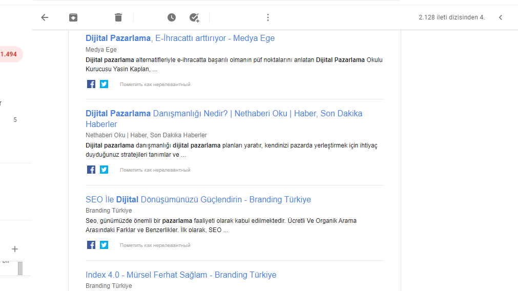 Google Alerts Gönderilen Mail