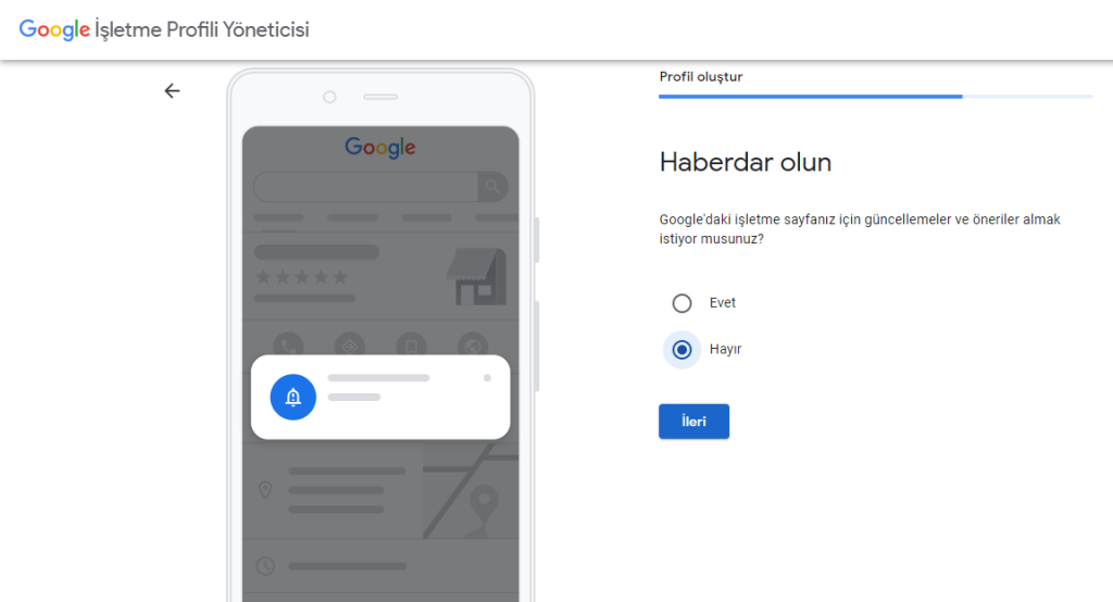 Google My Business Hesap