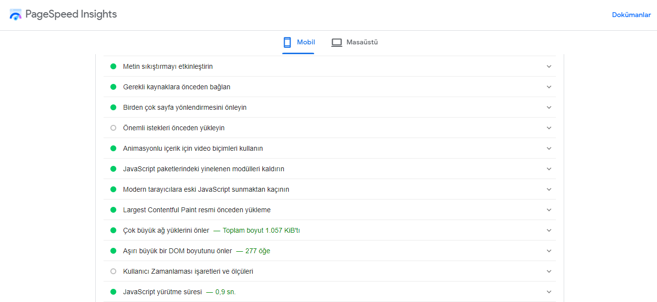 sayfa açılma hızı