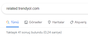 related Google Arama Operatörleri