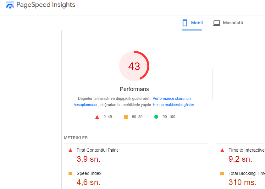 Yavaş Açılan Sayfa