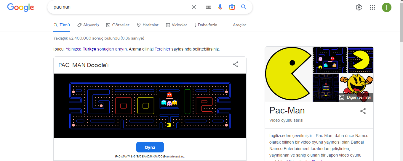 Google Pacman 