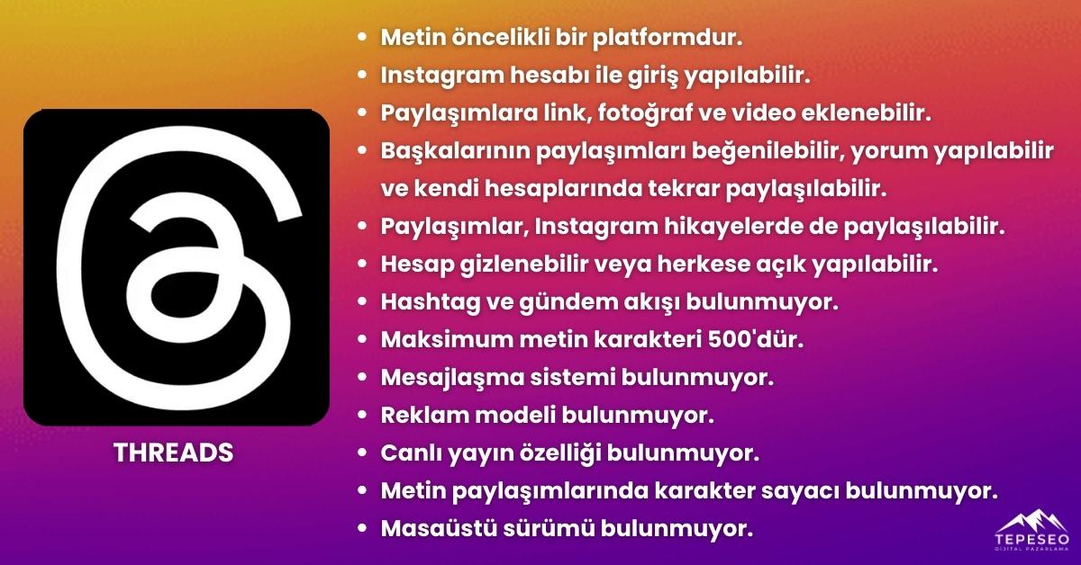 Threads Özellikleri