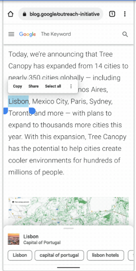 Google Chrome Mobil Özellik