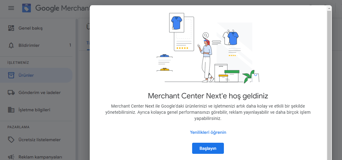 Google Merchant Center Kayıt Olma