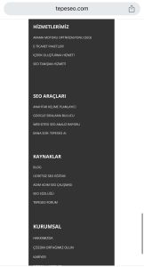 Mobil Footer Alanı