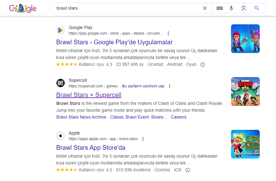 Brawl Stars SEO Çalışması