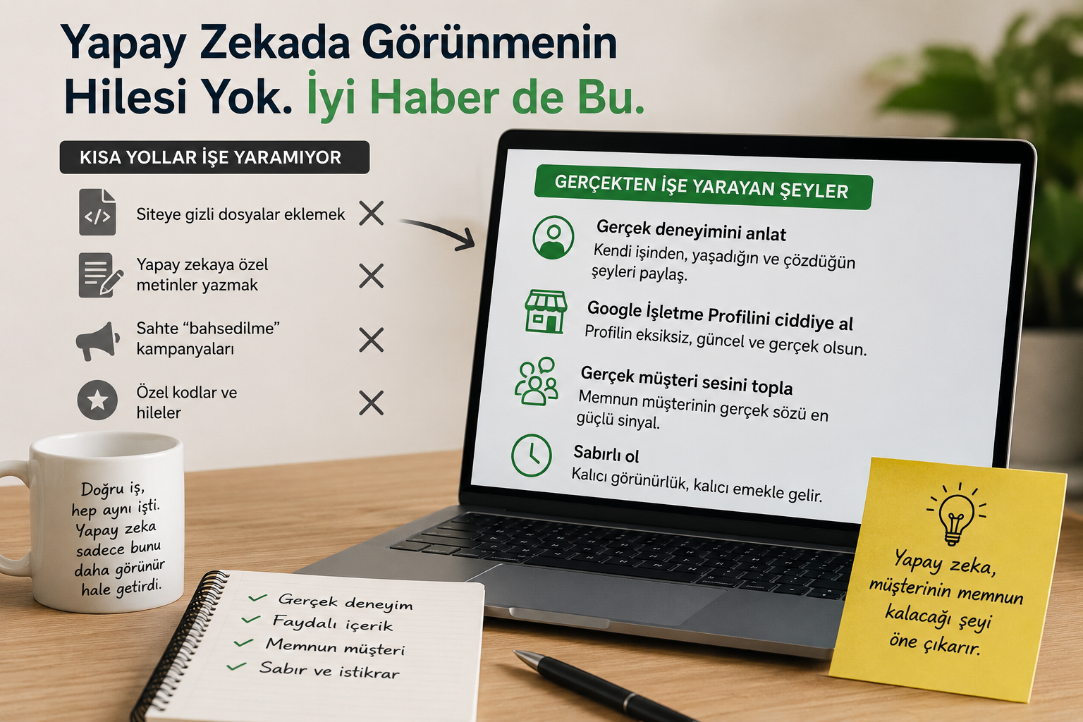 Yapay Zekada Görünmenin Hilesi Yok. İyi Haber de Bu.
