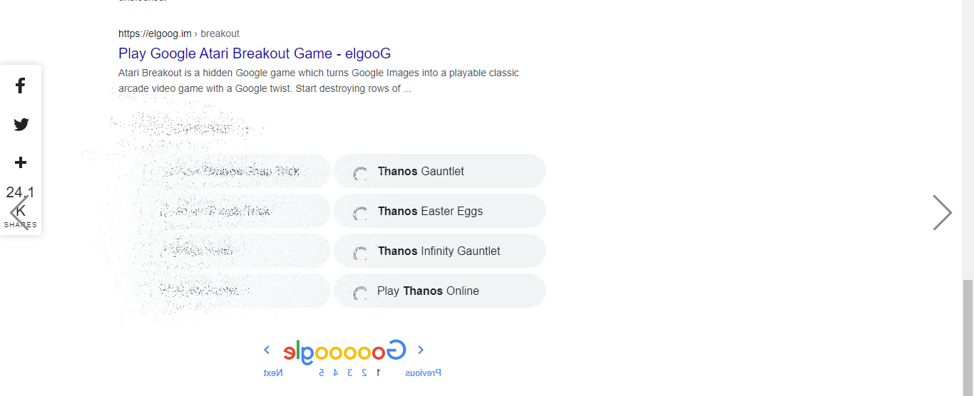 Google Thanos Easter Egg
